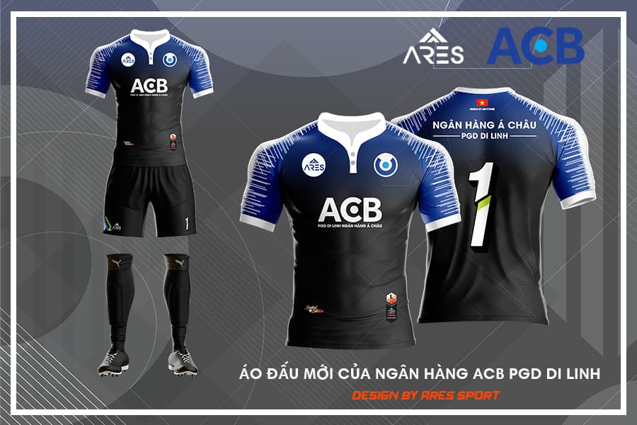 Áo bóng đá tự thiết kế ACB Bank Di Linh