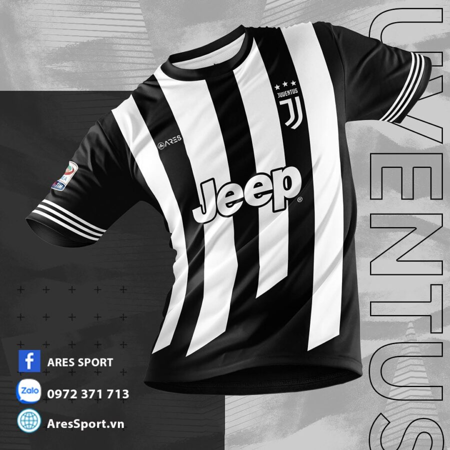 áo Juventus sọc đen trắng ấn tượng