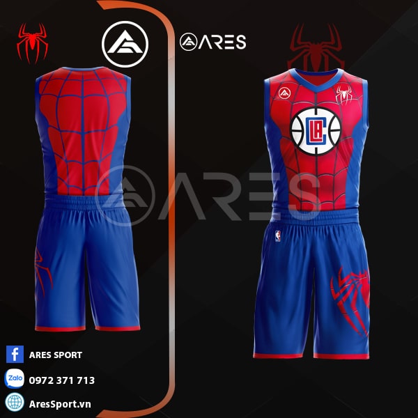 Đồng phục bóng rổ Spider Man