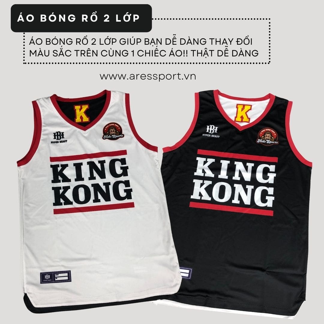 Áo đồng phục bóng rổ 2 lớp King Kong