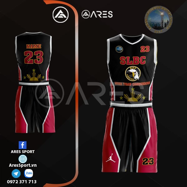 Áo đồng phục bóng rổ SLBC Phillippines đặt may theo yêu cầu