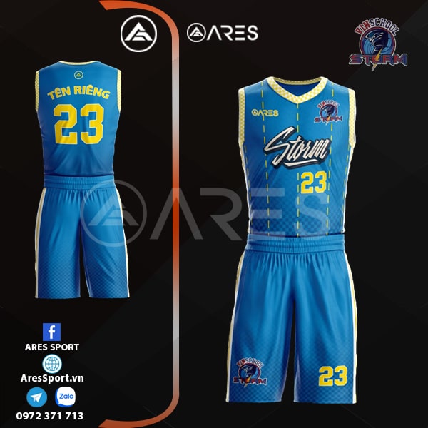Áo đồng phục bóng rổ Storm Basketball thiết kế may theo yêu cầu