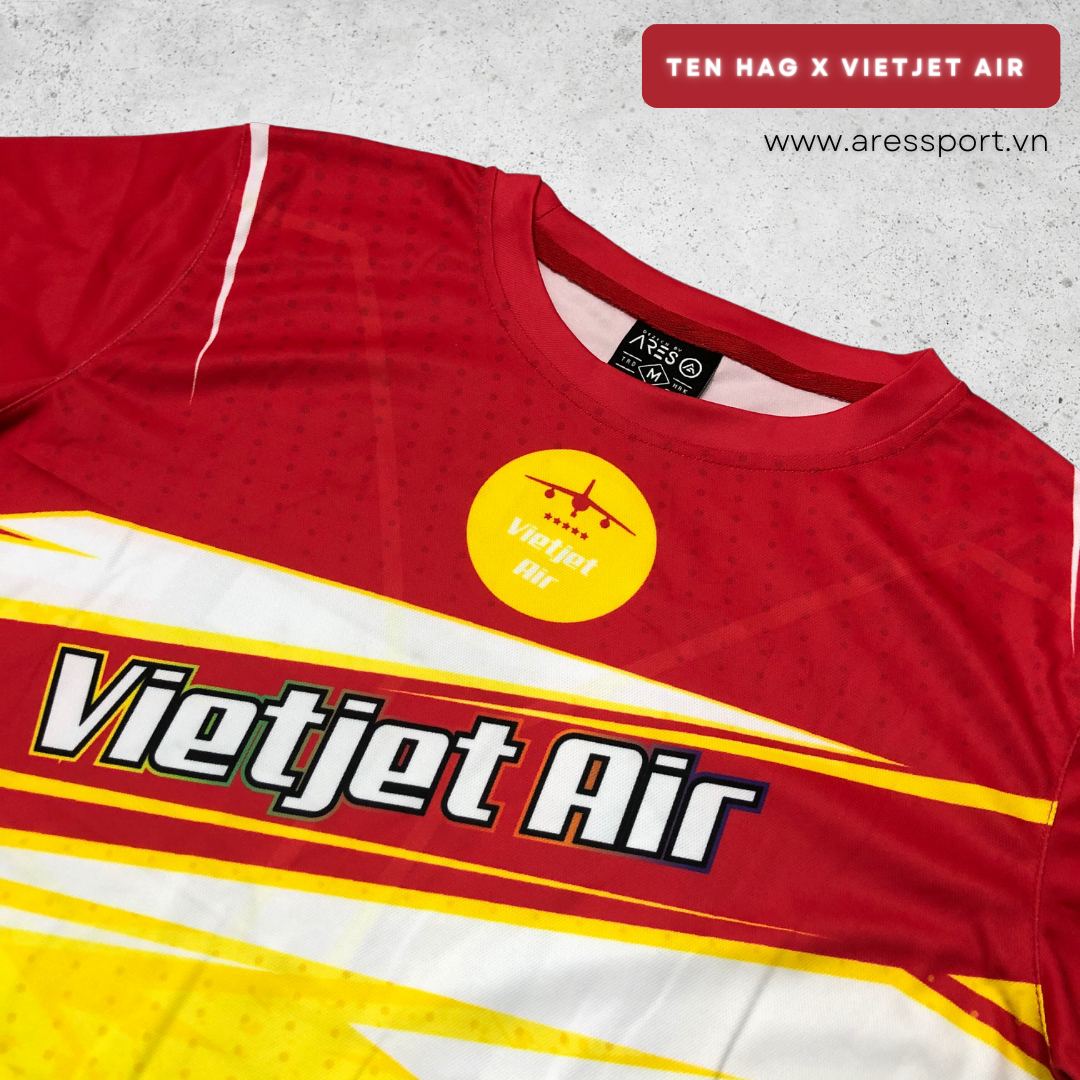Áo bóng đá không logo ARES Ten Hag cho team Vietjet Air