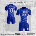 Mẫu áo đá banh đẹp học viện Saigon Football Academy thiết kế đặt may theo yêu cầu
