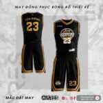 Đồng phục bóng rổ thiết kế Hoopers đen vàng đồng sang trọng tinh tế