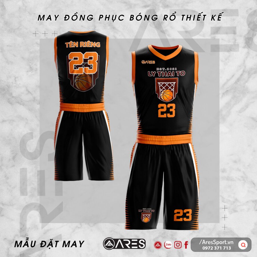 Đồng phục bóng rổ thiết kế Lý Thái Tổ đơn giản nhưng mạnh mẽ