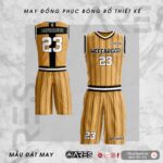 Đồng phục bóng rổ thiết kế Wefeargod vàng đồng lạ mắt sang trọng