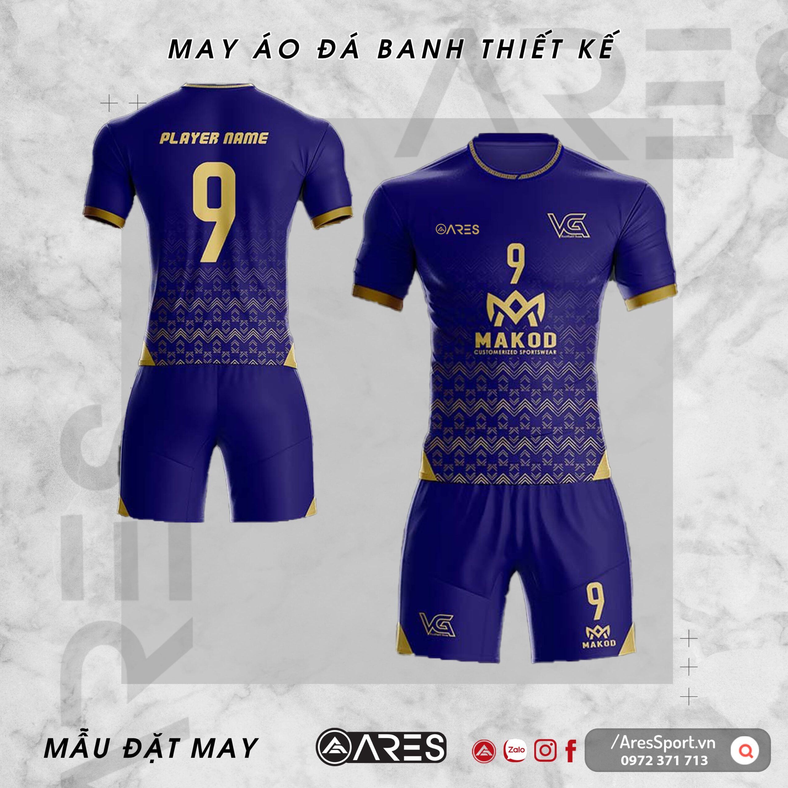 Áo bóng đá đẹp độc FC Makod tím phối vàng đồng hợp thời lịch lãm Áo bóng đá đẹp độc FC Makod tím phối vàng đồng hợp thời lịch lãm