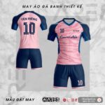 Áo bóng đá tự thiết kế Canvas Asia hồng kết hợp xanh đen mới lạ