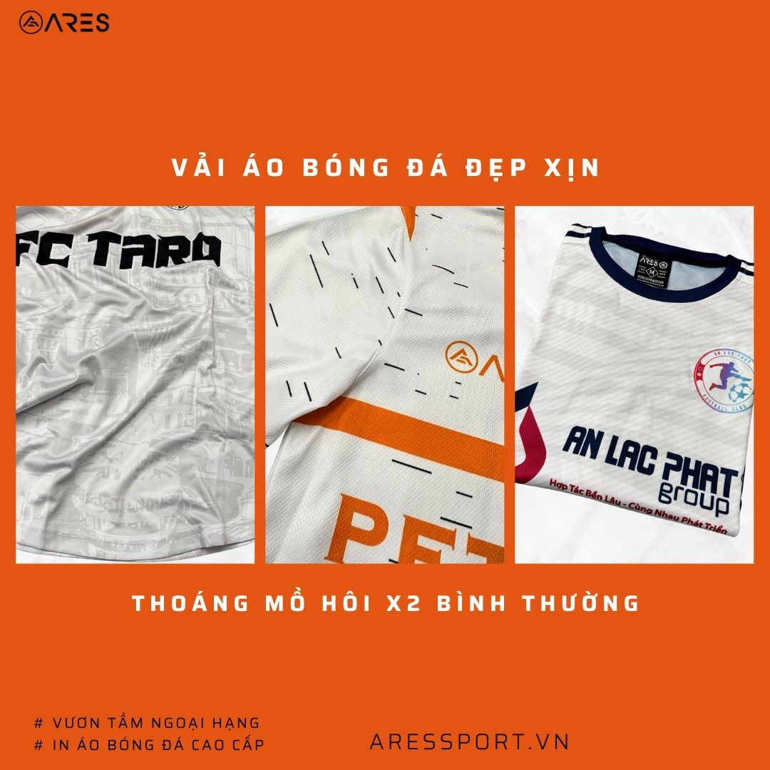 Vải áo bóng đá đẹp xịn cực kì mát tại Ares Sport