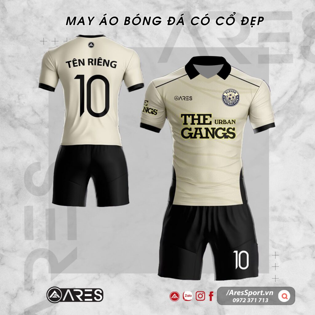 Áo bóng đá có cổ bẻ cho team The Gangs theo yêu cầu