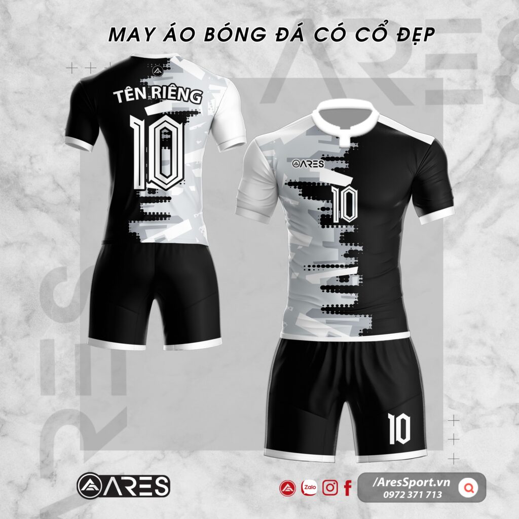 Áo bóng đá có cổ giả trụ cho team đặt đồ không logo