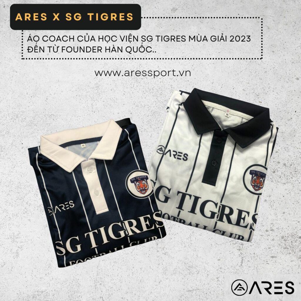 Áo bóng đá có cổ may cho đội bóng SG Tigres