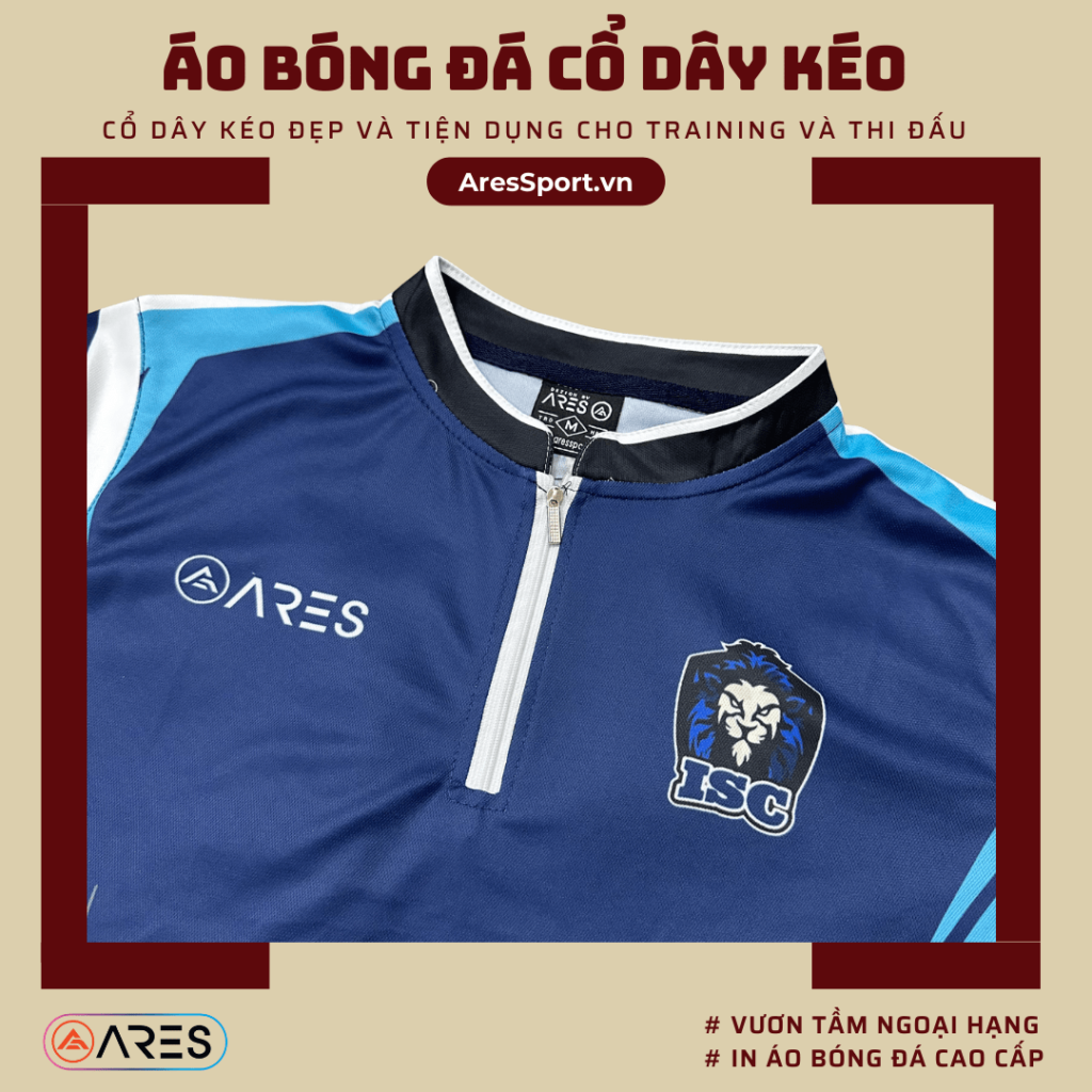 Áo bóng đá có cổ dây kéo
