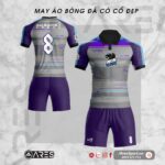 Áo bóng đá có cổ trụ cho team AGA tím phối xám lạ mắt