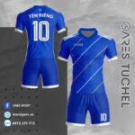 Áo bóng đá không logo ARES Tuchel Xanh Dương