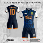 Áo bóng đá tự thiết kế FC Rạch Dừa xanh ẩn họa tiết đại bàng quyền lực đẳng cấp