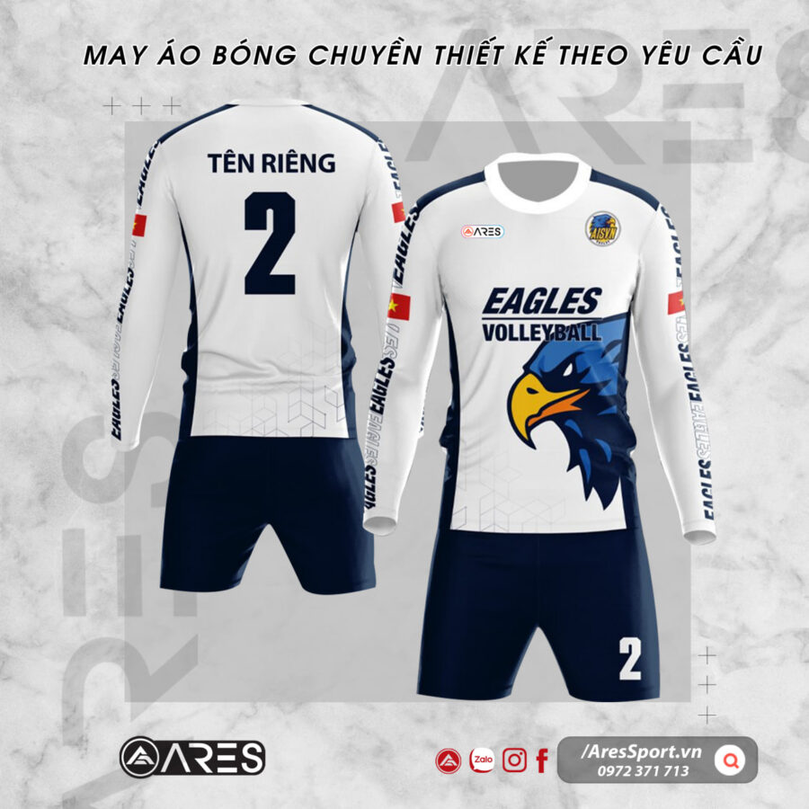 Quần áo bóng chuyền Nam Eagles họa tiết đại bàng uy lực mạnh mẽ