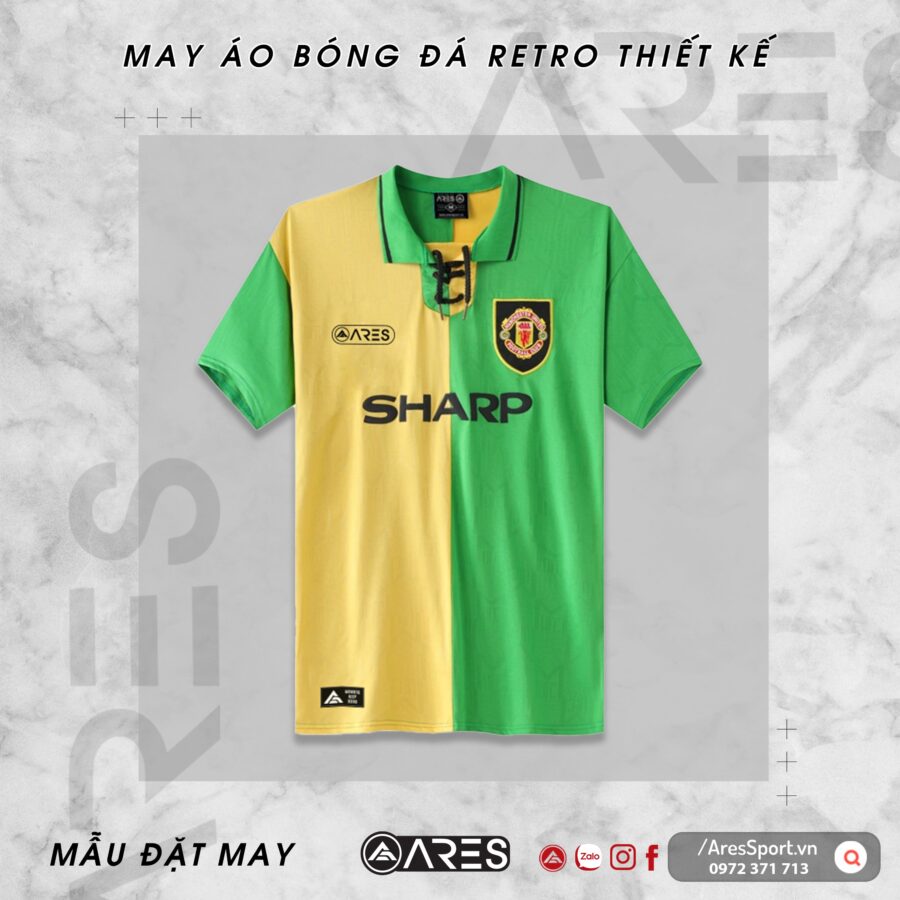 Áo bóng đá Retro Classic MU 92-94 sân khách in theo yêu cầu