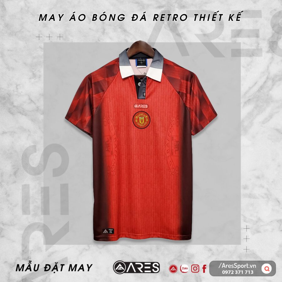 Áo bóng đá Retro Classic MU 96-97 sân nhà in theo yêu cầu