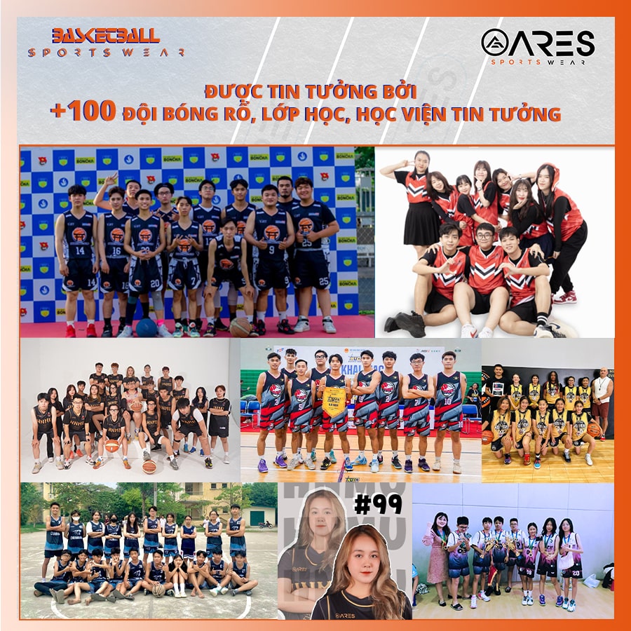ARES SPORT - Nơi đặt đồng phục bóng rổ cao cấp theo yêu cầu uy tín