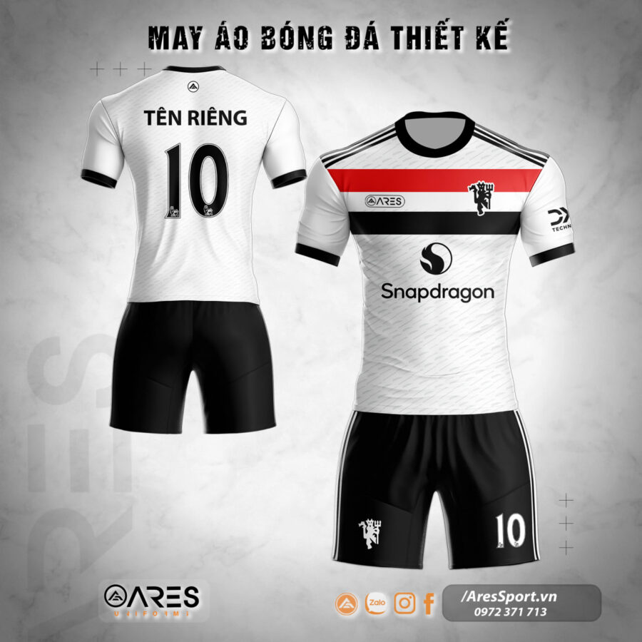 Áo bóng đá MU Third-kit 24-25 Trắng in theo yêu cầu