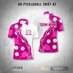 Áo Pickleball đồng phục Polo hồng in theo yêu cầu
