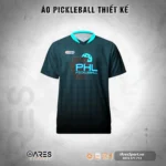 Áo Pickleball đồng phục áo thun PHL team xanh cổ vịt in theo yêu cầu