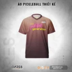 Áo Pickleball đồng phục áo thun nâu nhạt ombre hiện đại