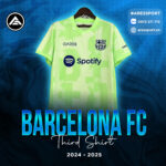 Áo bóng đá Barca third kit 24-25 xanh nổi bật