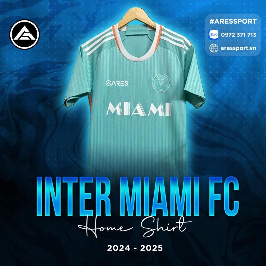 Áo bóng đá Miami sân khách 24-25 xanh ngọc