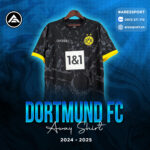 Áo bóng đá Dortmund sân khách 24-25 vàng đen huyền bí