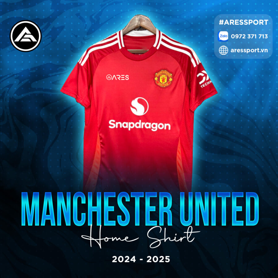 Áo bóng đá Manchester United sân nhà 24-25 đỏ đặt trưng