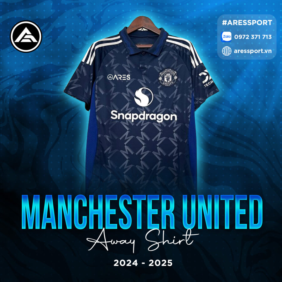 Áo bóng đá MU third kit 24-25 xanh đen