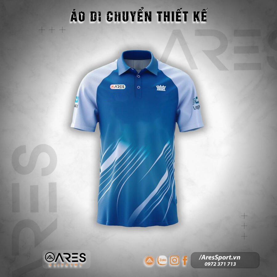 Áo di chuyển polo "Làn Sóng Xanh" – Thanh lịch và năng động