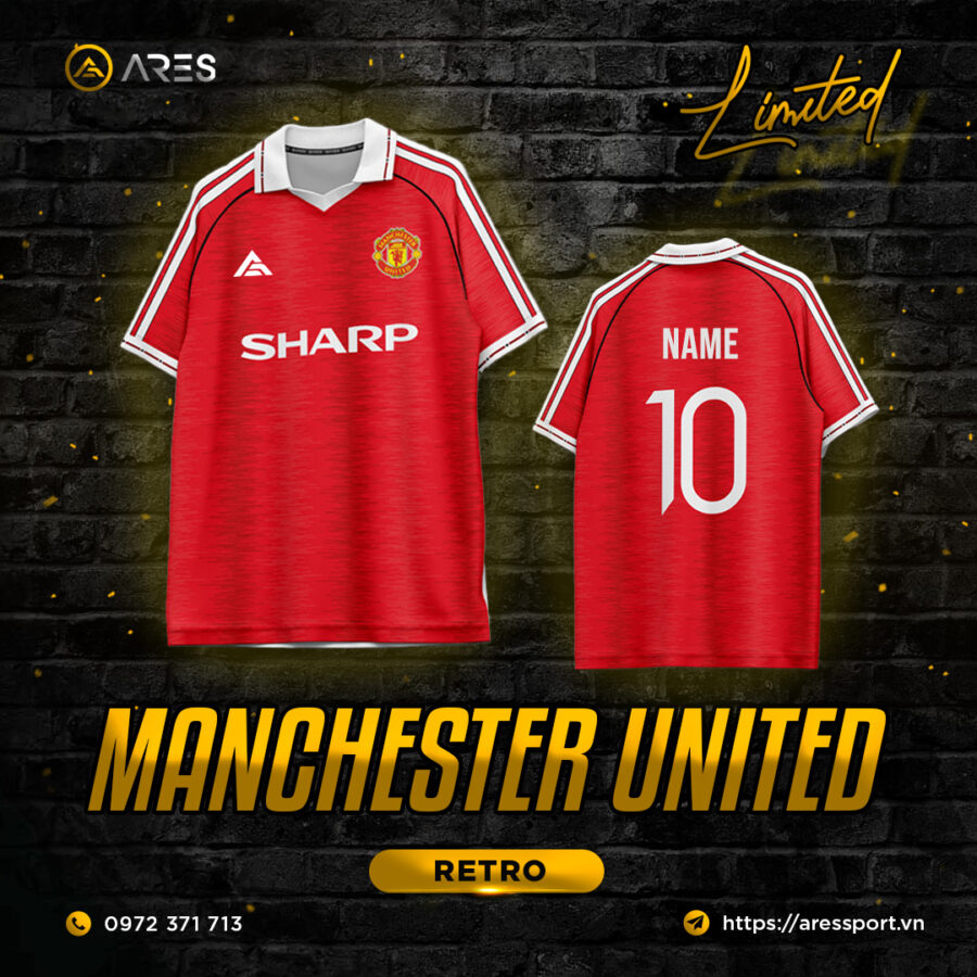 Áo bóng đá Retro Vintage Manchester United 98-99