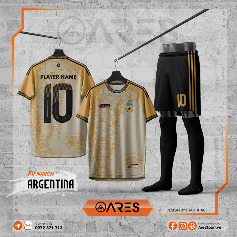 Áo đội tuyển Argentina - Biểu tượng của sự chinh phục.