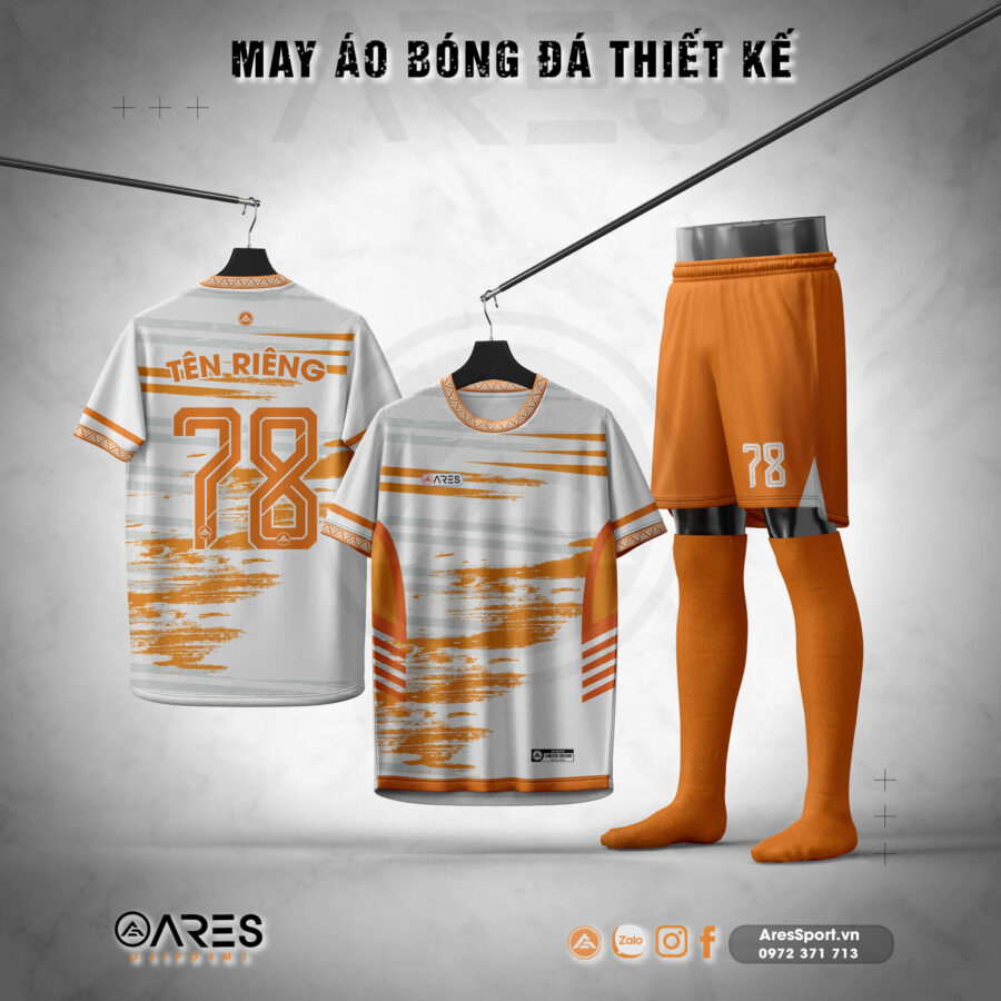 Áo bóng đá ARES Sunset Blaze – Thiết kế ánh hoàng hôn rực cháy, mạnh mẽ và nổi bật.