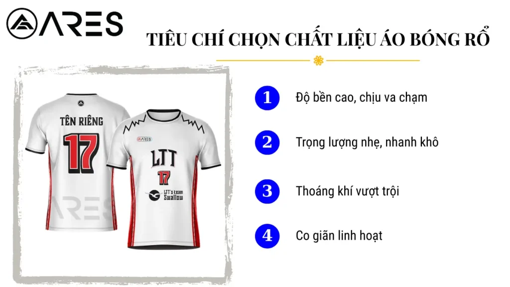 Tiêu chuẩn chọn chất liệu áo bóng rổ