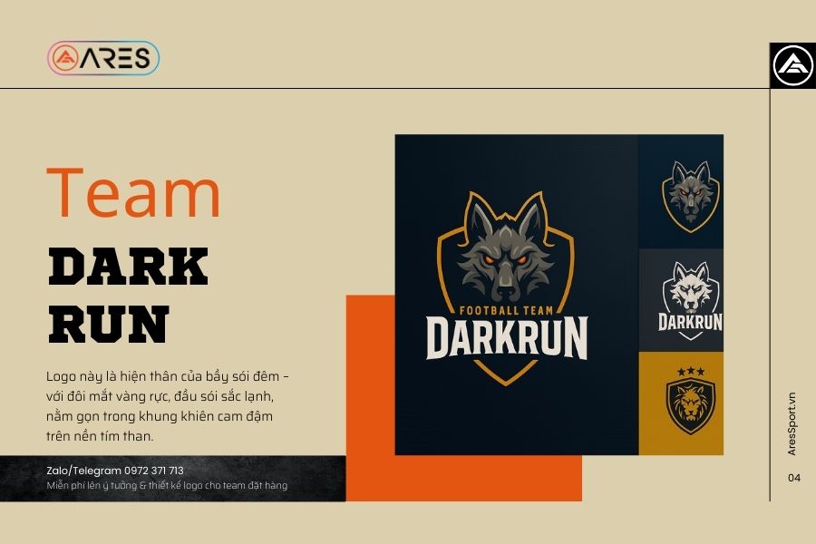 Logo áo bóng đá thiết kế Darkrun - Thiết kế & sáng tạo logo riêng cho đội
