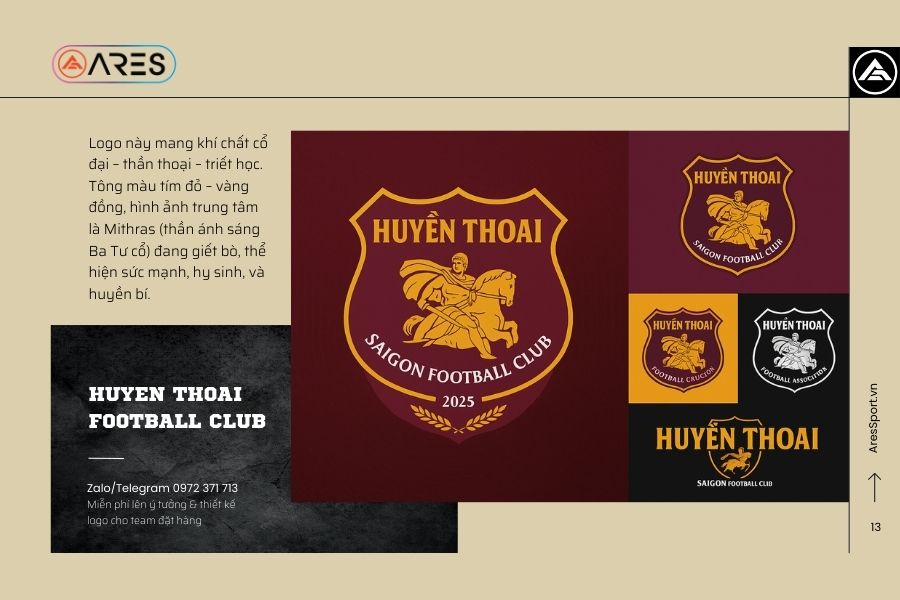 Logo áo bóng đá thiết kế Huyền Thoại - Thiết kế & sáng tạo logo riêng cho đội