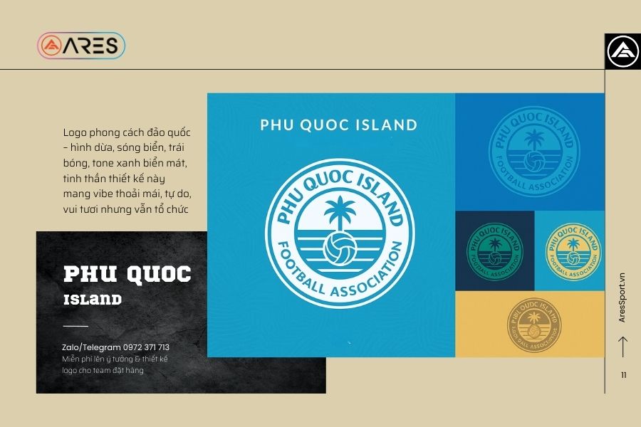 Logo áo bóng đá thiết kế Phu Quoc Island - Thiết kế & sáng tạo logo riêng cho đội
