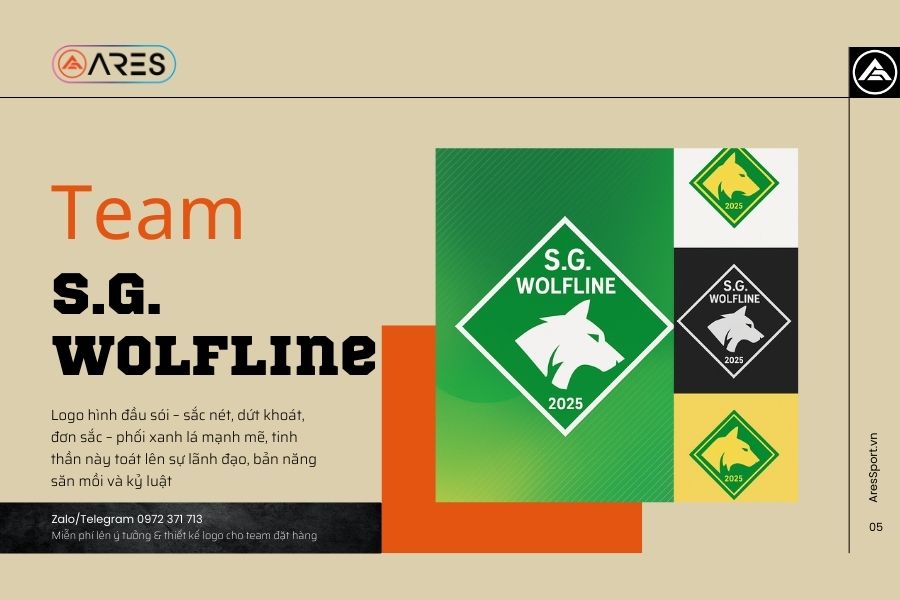 Logo áo bóng đá thiết kế SG Wolfline - Thiết kế & sáng tạo logo riêng cho đội