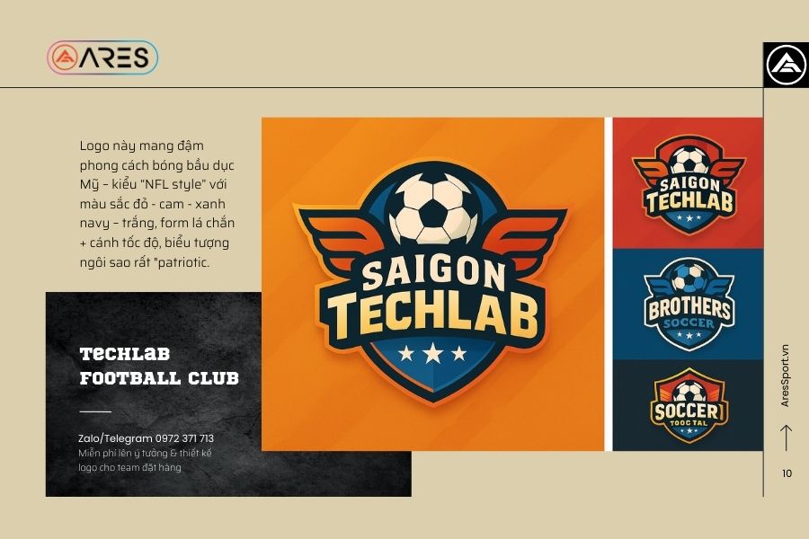 Logo áo bóng đá thiết kế Techlab - Thiết kế & sáng tạo logo riêng cho đội