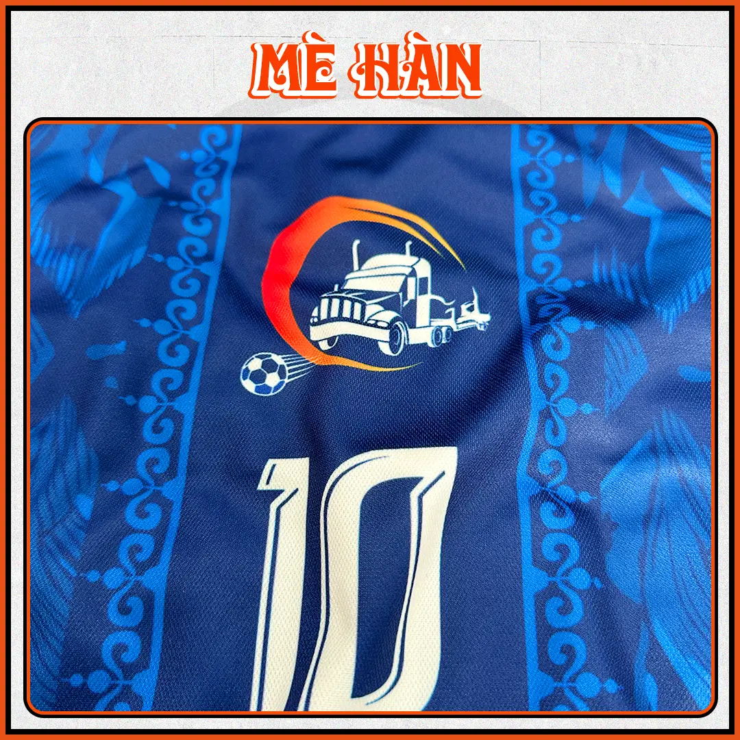 Thực tế thành phẩm vải Mè Hàn sau khi in áo đá banh tại Ares