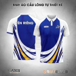 Áo cầu lông Blue Hawk thiết kế đẹp, phối màu dũng mãnh, trắng xanh mạnh mẽ, chất thể thao dành cho đội nhóm thi đấu hoặc doanh nghiệp yêu thích sự bứt phá