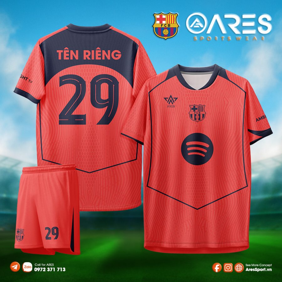 Áo đá banh Barca 25/26 T90 đặt may theo yêu cầu