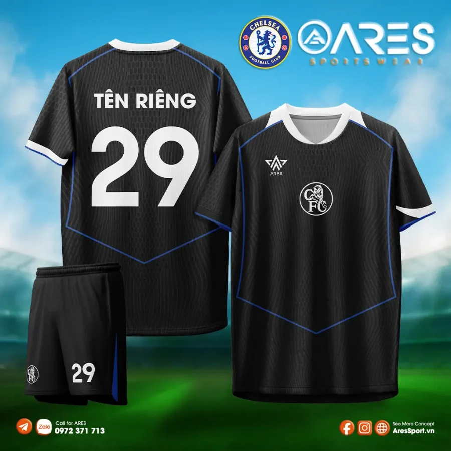 Áo đá banh Chelsea 25/26 T90 Third Kit đặt may theo yêu cầu