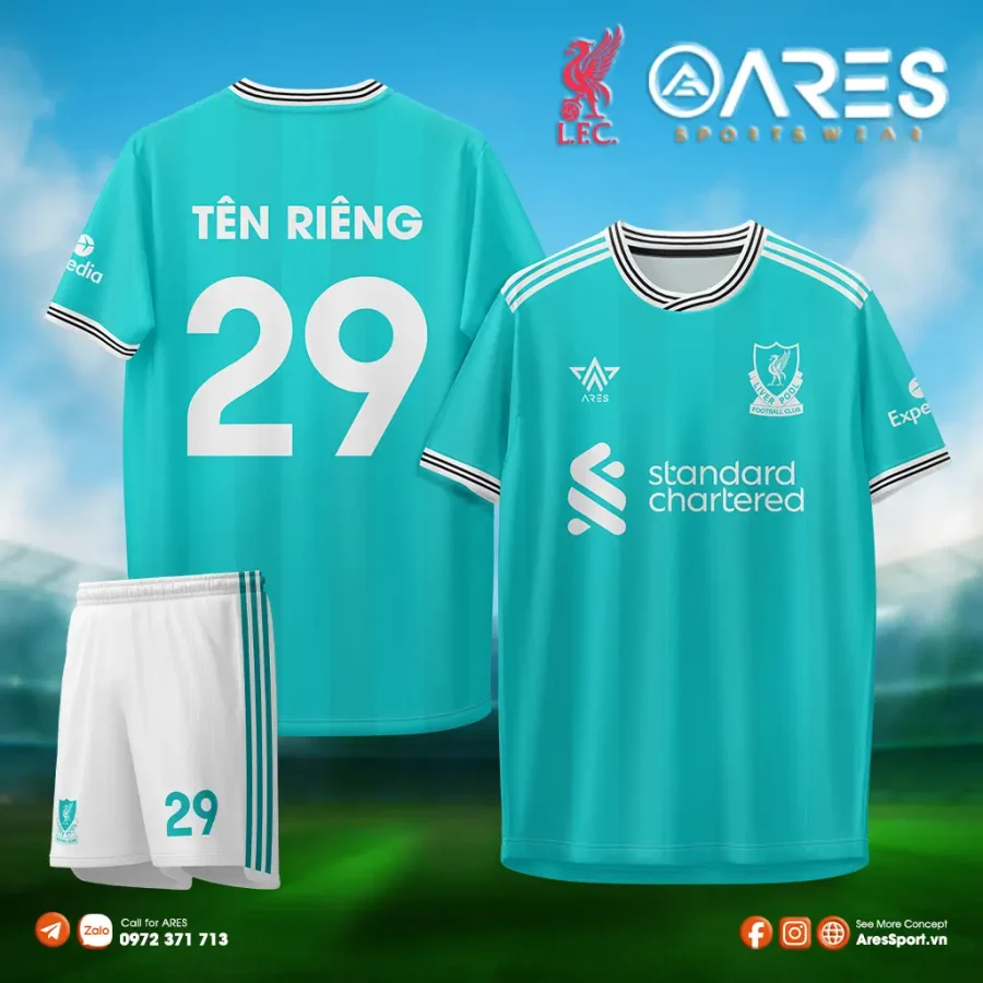 Áo đá banh Liverpool 25/26 Third Kit đặt may theo yêu cầu