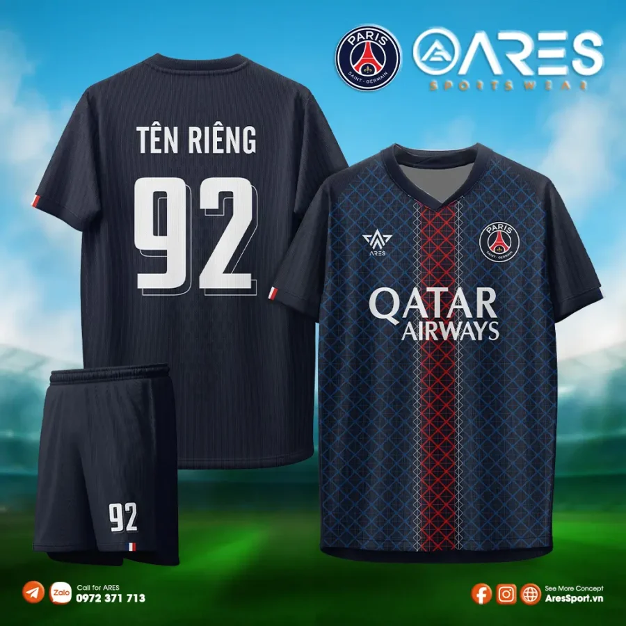 Áo đá banh PSG 25/26 sân nhà đặt may theo yêu cầu